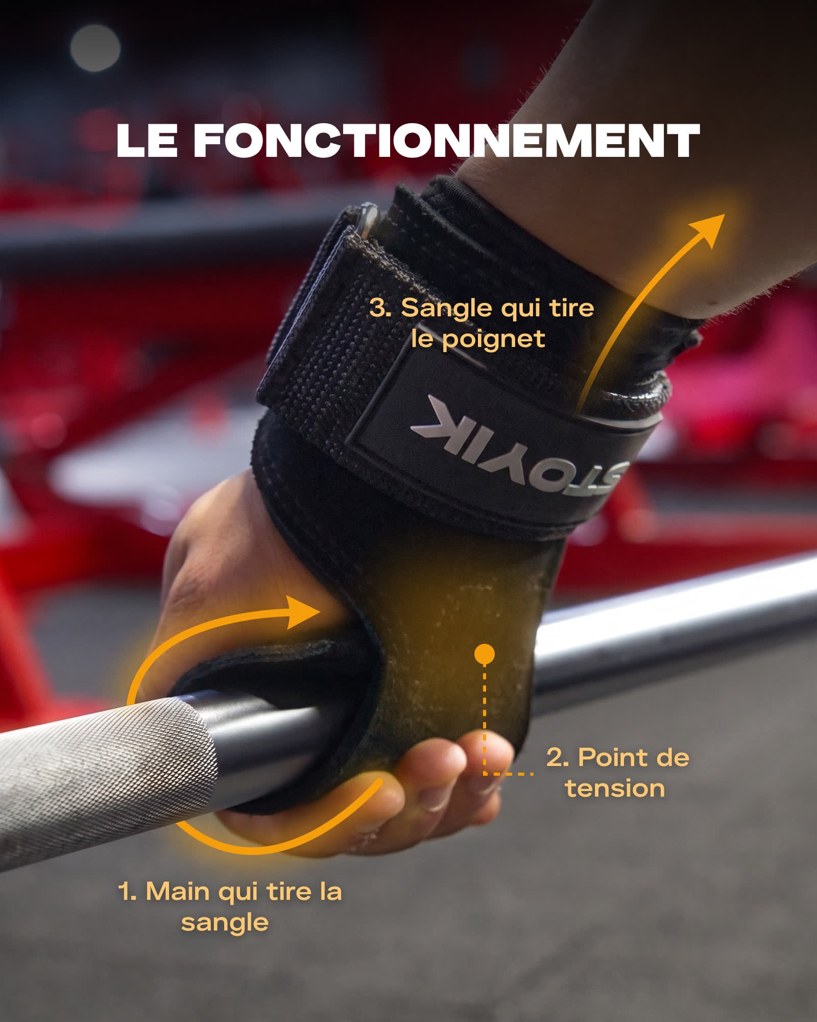 Sangles de Tirage Musculation - STOYIK Grips