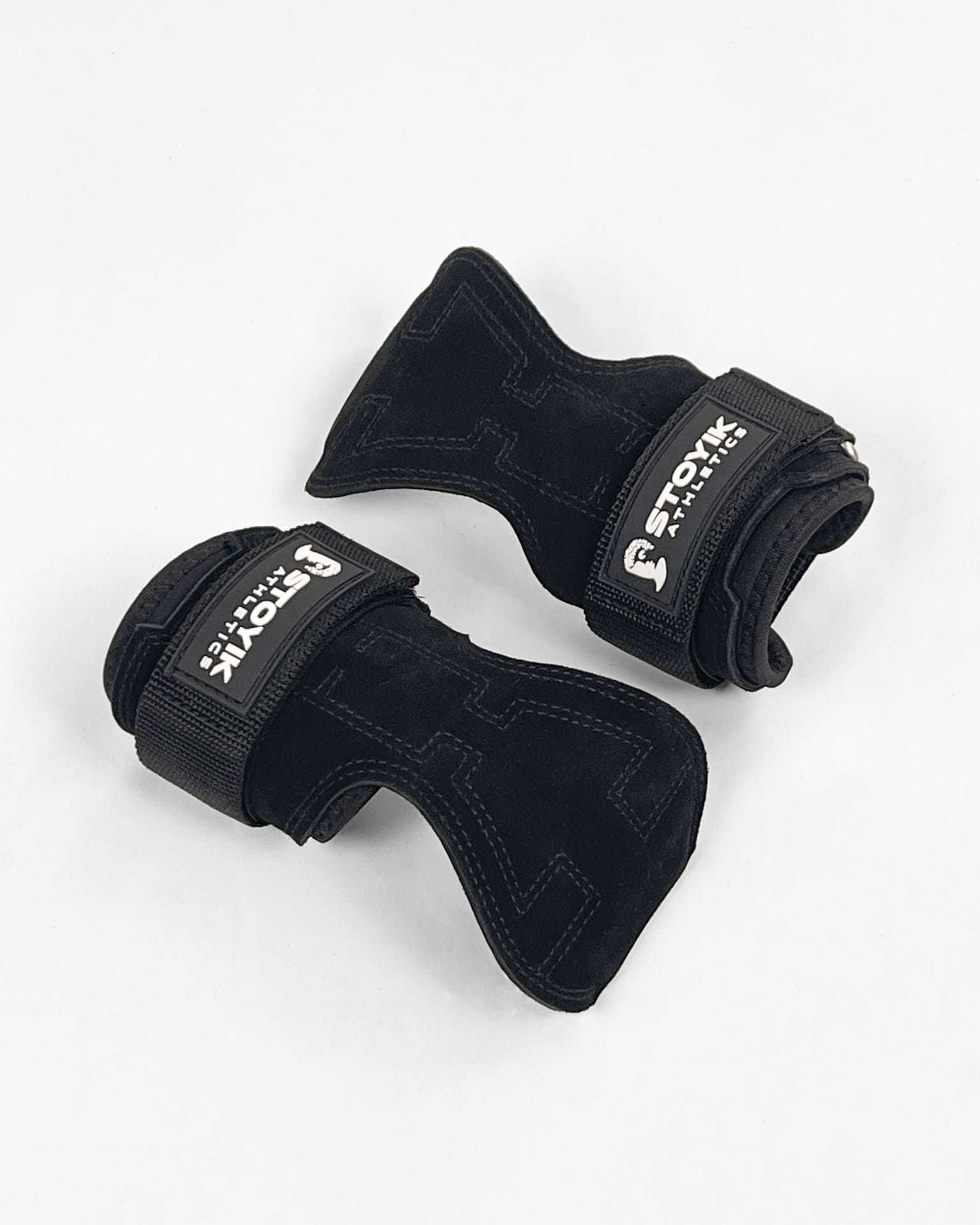Paire de sangles de tirage STOYIK Athletics pour la musculation en cuirs velours et avec surface en mousse pour un meilleur confort