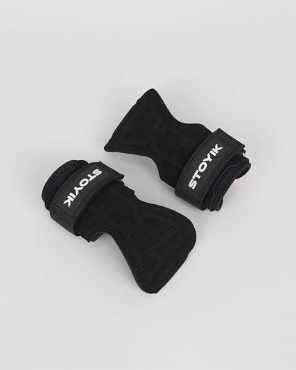 Paire de sangles de tirage STOYIK Athletics pour la musculation en cuirs velours et avec surface en mousse pour un meilleur confort